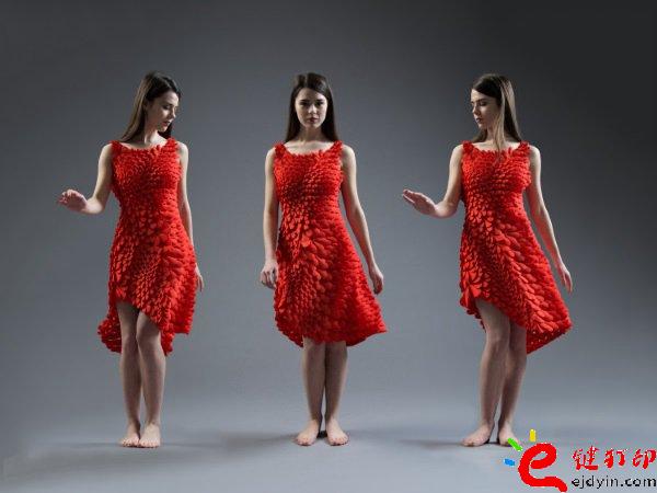 3d打印服裝 升級(jí)2.0版3D打印Kinematic Petals連衣裙誕生_3D打印服務(wù)公司