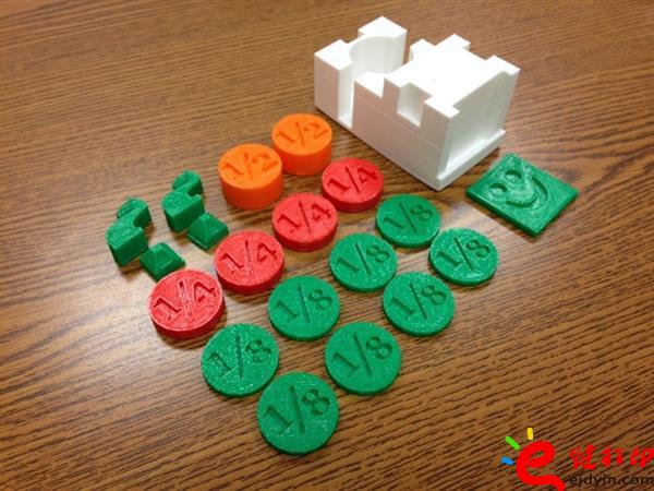 3D打印分數游戲,教育從娃娃抓起 中小學生3D打印教育培訓課程成功案例終極展示