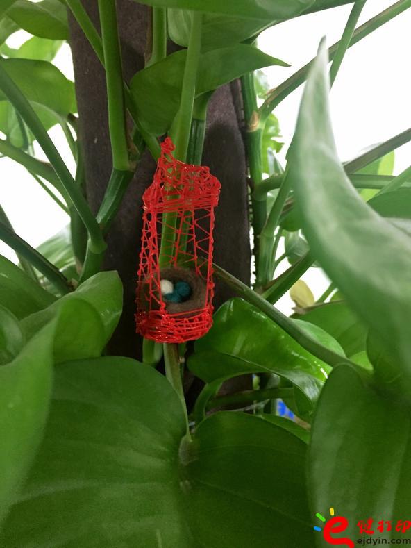 [內附美圖]第一次3D打印筆DIY作品之毛氈鳥巢