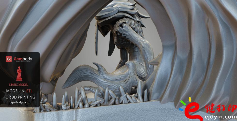 [超精致多圖]3D打印精致游戲動漫人物模型手板作品欣賞(帶下載地址)