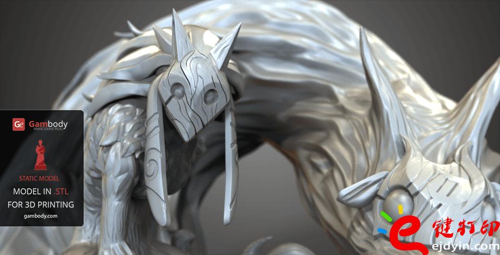 [超精致多圖]3D打印精致游戲動漫人物模型手板作品欣賞(帶下載地址)